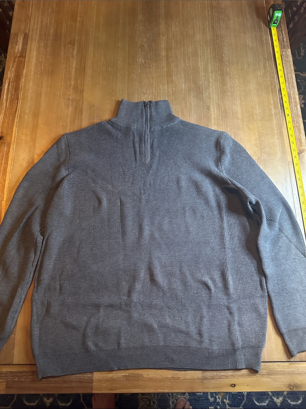 Source Unknown Men's Charcoal Half-Zip Knit Sweater  New Never Worn
